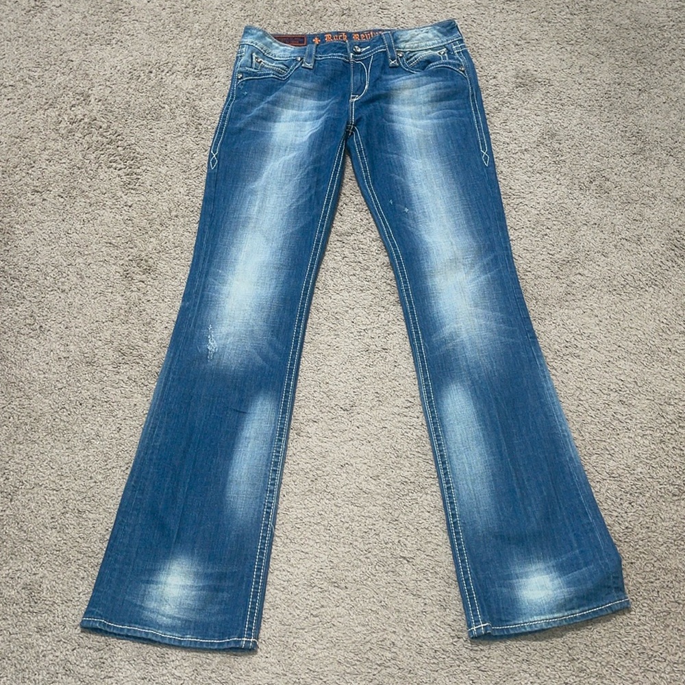 Rock Revival Elaina Distressed Boot Cut Jean - Picture 1 of 13